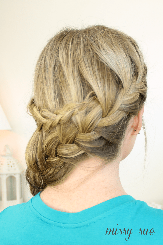 Wrap Around French Side Braid double french braid missysue blog Wrap Around French Side Braid