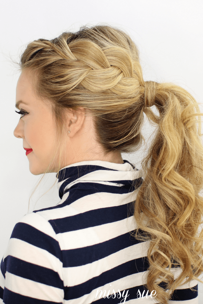 French braid ponytail 10